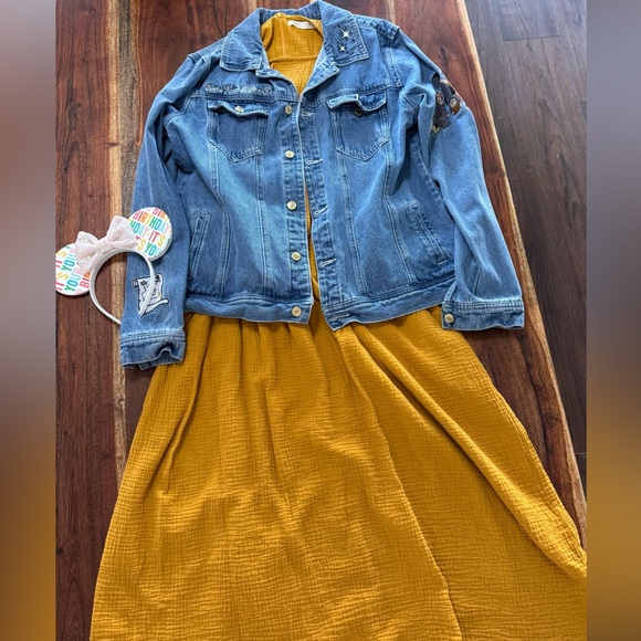 Christy Dawn dress Scarlett mustard gauze Cottagecore Dress XL - Picture 6 of 6